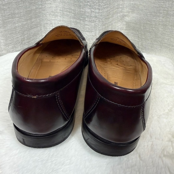 Johnston & Murphy Sheepskin Leather Penny Loafers – Burgundy – Men’s Size 10.5M - Picture 5 of 6